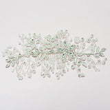 86725, HANDMADE PEARL N CRYSTAL FLOWER BRIDAL HAIR COMB