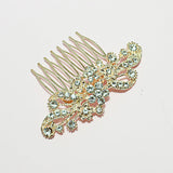86734, PAVE RHINESTONE FLOWER BRIDAL HAIR COMB
