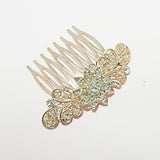 86735, PAVE RHINESTONE FLOWER BRIDAL HAIR COMB