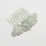 86735, PAVE RHINESTONE FLOWER BRIDAL HAIR COMB