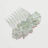 86736, PAVE RHINESTONE FLOWER BRIDAL HAIR COMB