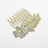 86737, PAVE RHINESTONE FLOWER BRIDAL HAIR COMB