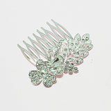 86737, PAVE RHINESTONE FLOWER BRIDAL HAIR COMB