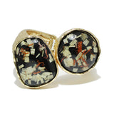 86833, GEOMETRIC CELLULOID ACETATE BANGLE BRACELET