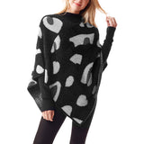 86905, SOFT COLORFUL LEOPARD PONCHO