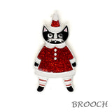 86916CAT CHRISTMAS PIN BROOCH