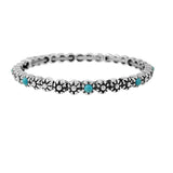 86967, WESTERN TURQUOISE STONE STRETCH BRACELET
