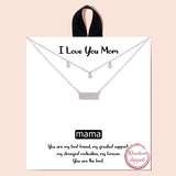 86976, "I LOVE YOU MOM" MAMA ENGRAVED NECKLACE