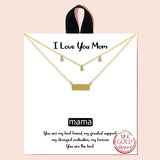 86976, "I LOVE YOU MOM" MAMA ENGRAVED NECKLACE