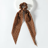 87017, BOHEMIAN POLKA DOT PRINT PONYTAIL HAIR SCARF