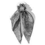 87019, BOHEMIAN ANIMAL PRINT PONYTAIL HAIR SCARF