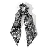 87019, BOHEMIAN ANIMAL PRINT PONYTAIL HAIR SCARF