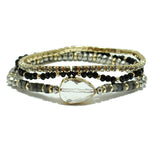 87102, HANDMADE MIX BEADED STRETCH BRACELET SET