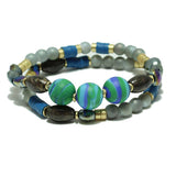 87104, HANDMADE MIX BALL BEADED STRETCH BRACELET SET