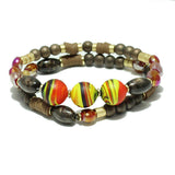 87104, HANDMADE MIX BALL BEADED STRETCH BRACELET SET