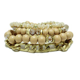 87168, MIXED BEAD STRETCH BRACELET SET