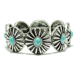 87210, WESTERN CONCHO STRETCH BRACELET