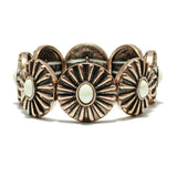 87210, WESTERN CONCHO STRETCH BRACELET