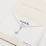87270, DAINTY PAVE GIRAFFE PENDANT NECKLACE