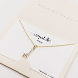 87270, DAINTY PAVE GIRAFFE PENDANT NECKLACE