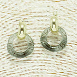 87285, ACRYLIC RING W/ HOOP EARRING