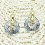 87285, ACRYLIC RING W/ HOOP EARRING