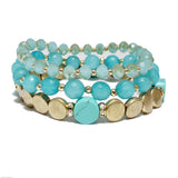 87288, MULTI LAYERED BEAD STRETCH BRACELET