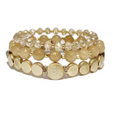 87288, MULTI LAYERED BEAD STRETCH BRACELET