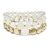 87288, MULTI LAYERED BEAD STRETCH BRACELET