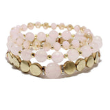 87288, MULTI LAYERED BEAD STRETCH BRACELET