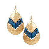 87394, METAL PLATING CORK EARRING
