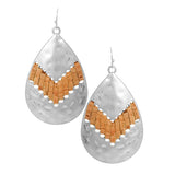 87394, METAL PLATING CORK EARRING