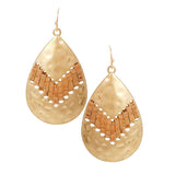 87394, METAL PLATING CORK EARRING