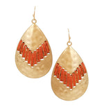 87394, METAL PLATING CORK EARRING