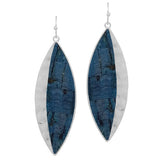 87395, MARQUISE METAL PLATING CORK EARRING