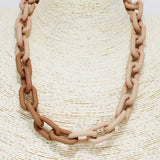 87405, RUBBER COLOR COATED CHAIN NECKLACE