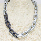 87405, RUBBER COLOR COATED CHAIN NECKLACE