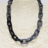 87405, RUBBER COLOR COATED CHAIN NECKLACE
