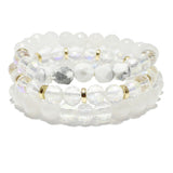 87494, MULTI LAYERED MIXED BEAD STRETCH BRACELET