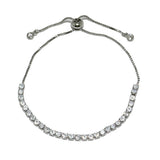 87564, 3MM CUBIC ZIRCONIA TENNIS ADJUSTABLE BRACELET