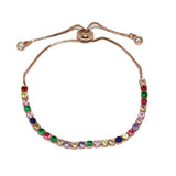 87564, 3MM CUBIC ZIRCONIA TENNIS ADJUSTABLE BRACELET