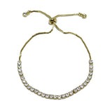 87564, 3MM CUBIC ZIRCONIA TENNIS ADJUSTABLE BRACELET