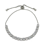 87565, 5MM CUBIC ZIRCONIA TENNIS ADJUSTABLE BRACELET