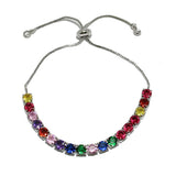 87565, 5MM CUBIC ZIRCONIA TENNIS ADJUSTABLE BRACELET