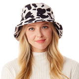 87570, COW PRINT BUCKET HAT