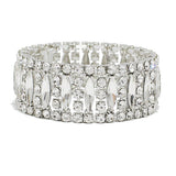 87664, MARQUISE ACCENT RHINESTONE STRETCH BRACELET