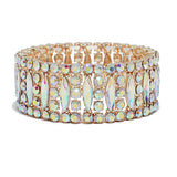 87664, MARQUISE ACCENT RHINESTONE STRETCH BRACELET