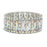 87664, MARQUISE ACCENT RHINESTONE STRETCH BRACELET