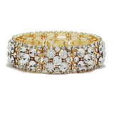 87666, BUBBLE RHINESTONE STRETCH BRACELET