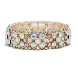 87666, BUBBLE RHINESTONE STRETCH BRACELET